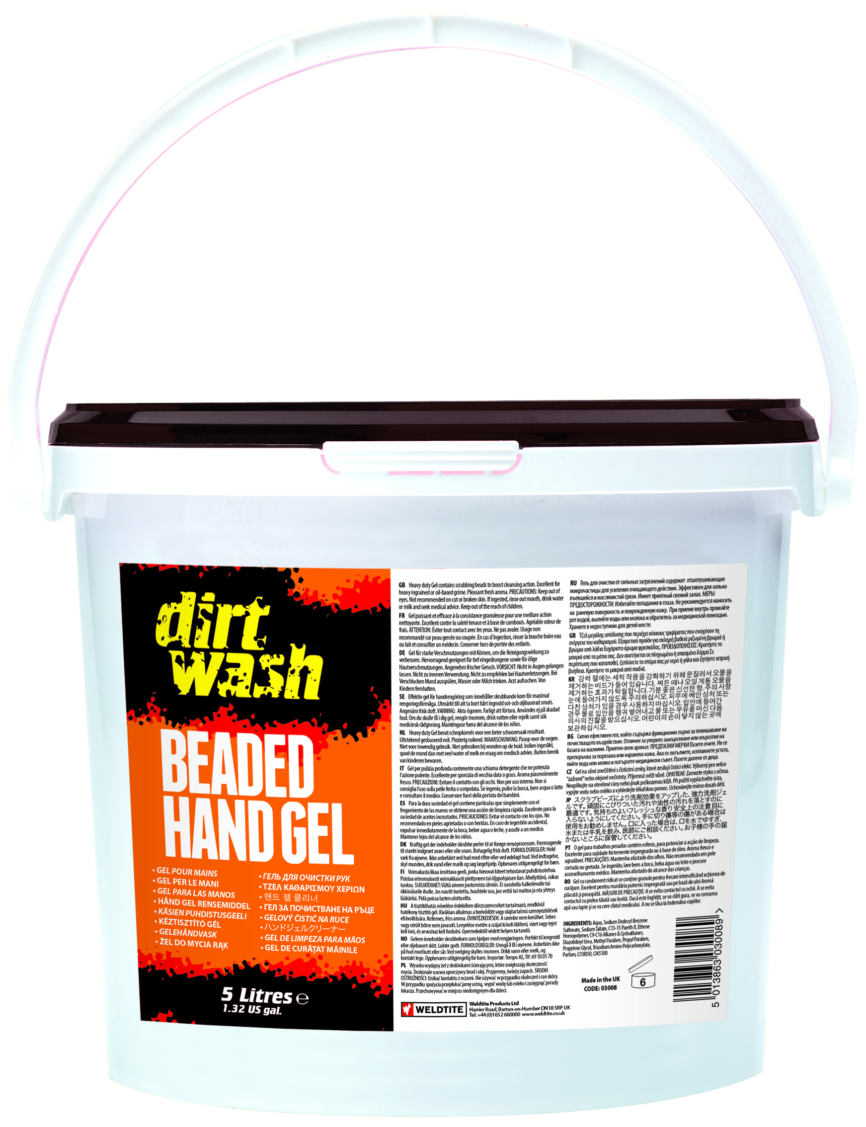 Очиститель для рук 5л DIRTWASH HAND CLEANER
WELDTITE